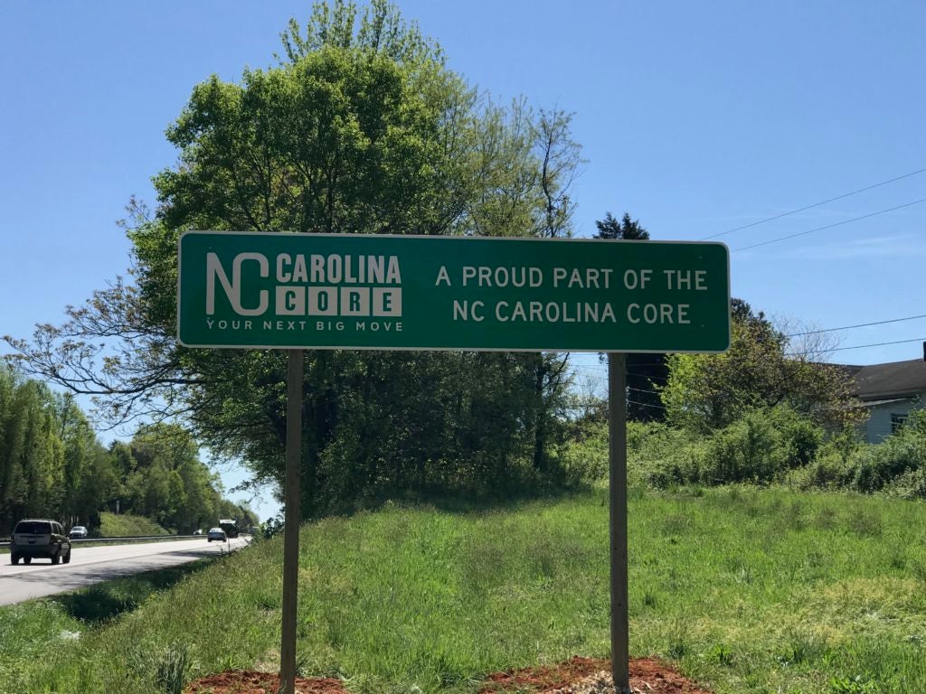 New signs to promote Carolina Core along US 421 NC Carolina Core