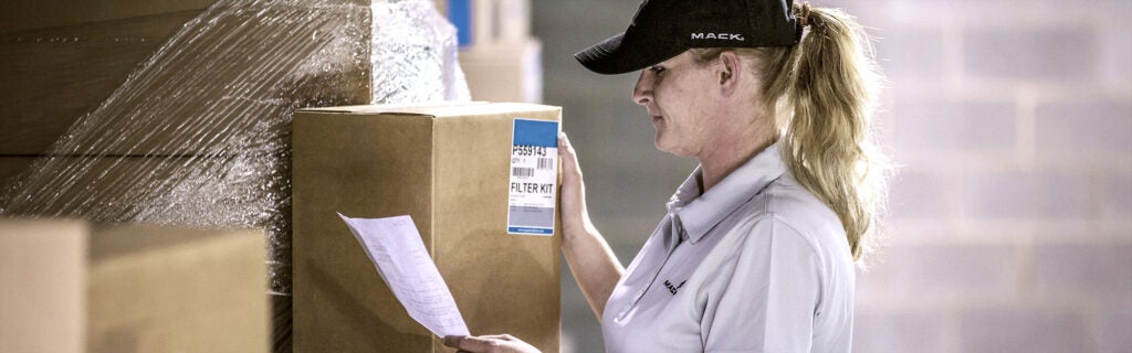 Woman in Mack Trucks Facility